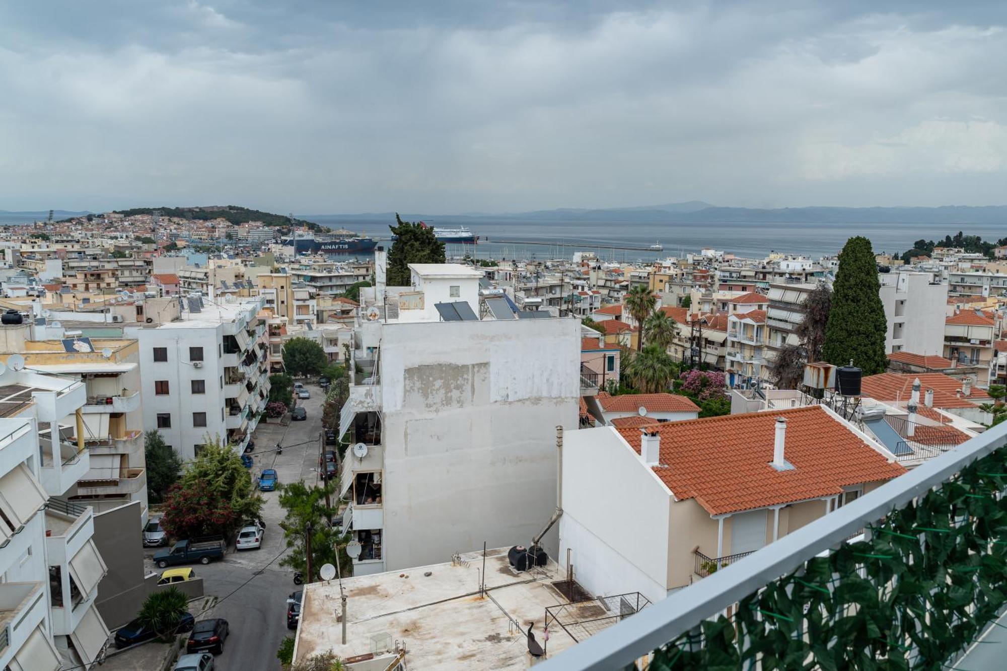 Loft Life Studio, With 360 View Of Mytilene Apartment Exterior photo